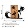 Wallity Surfer Life Accesorio de Pared de Madera y Metal Nogal y Negro